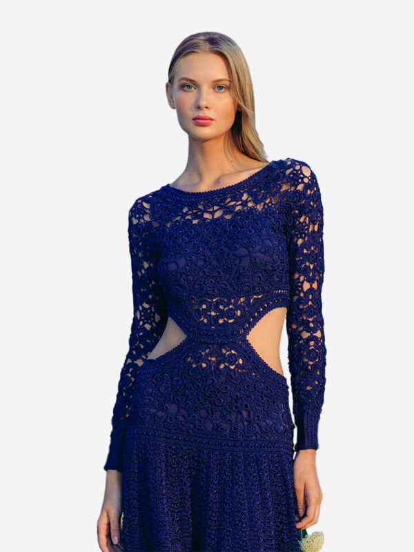 Robe moulante bleue
